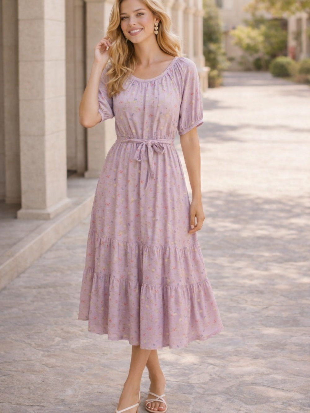 NWOT Matilda Jane Enchanged Garden Artist Lavender Floral Dress Size‎ SMALL